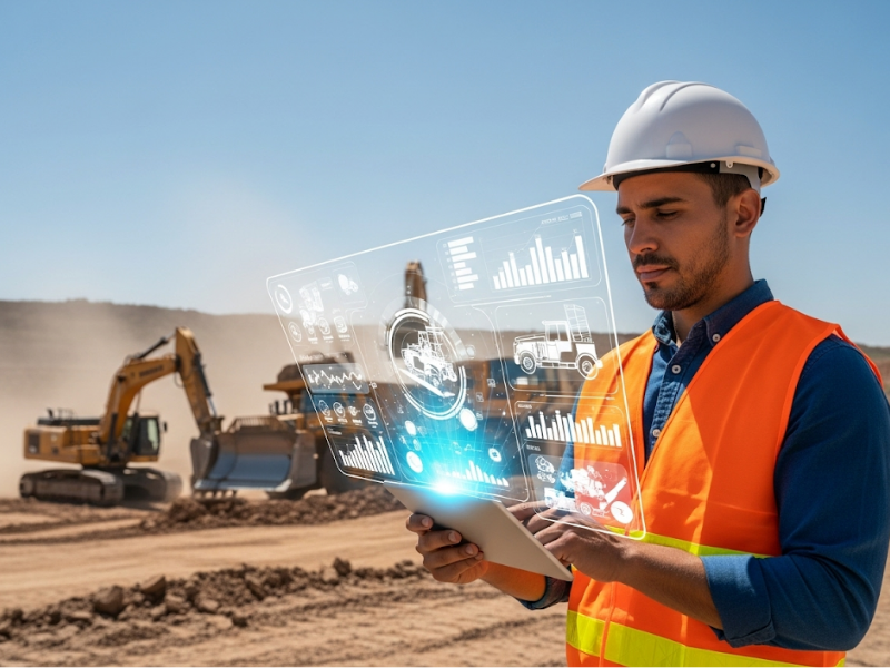 Engineer with tablet
